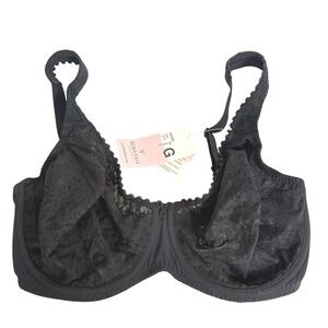 Rosa Faia NEW 32G Aurelia Black Lace Full Cup Underwire Bra soft cup NWT comfort